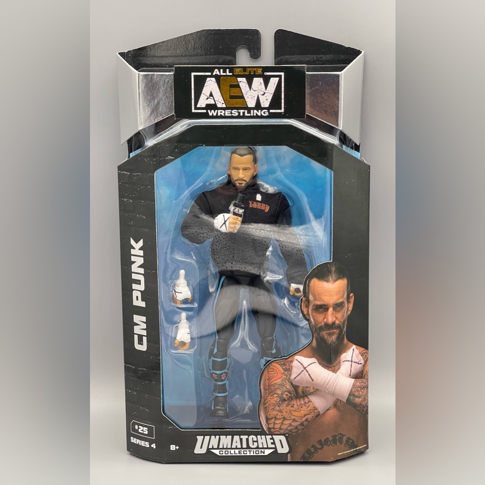 CM Punk AEW Unmatched Series Action Figure #25 Series 4 Elite Wrestling NEW